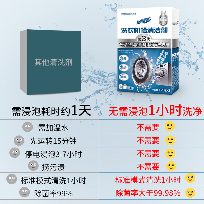 洗衣机槽泡腾片污渍清洁除垢清洗剂 澜泰家居洗衣机槽清洁剂