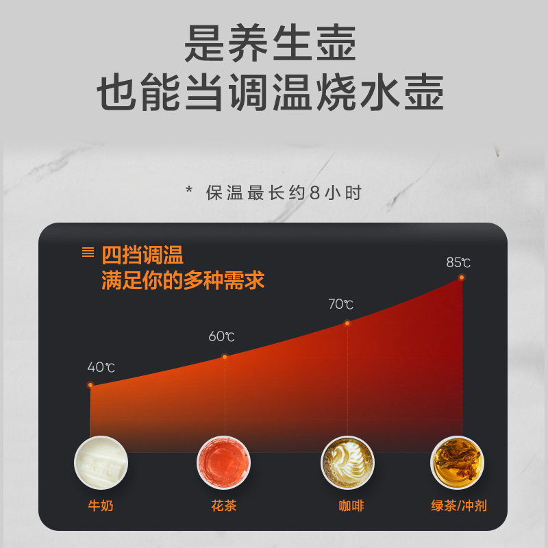 美的家用多功能全自动玻璃养生壶 midea美的麦耶养生壶/煎药壶