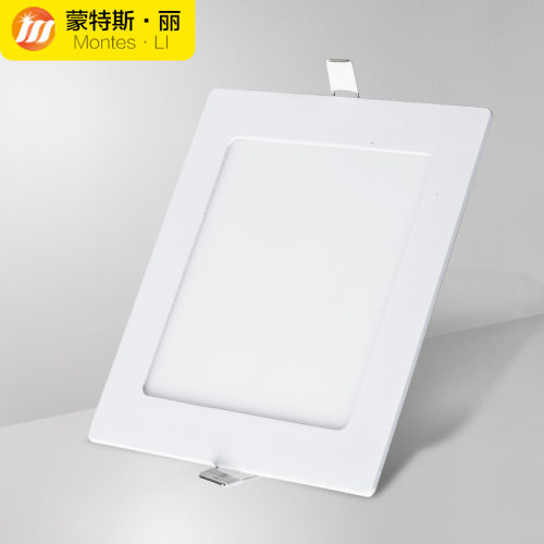 超薄筒灯led方形客厅3w12w桶灯吊顶嵌入式天花射灯面板灯格栅孔灯 - 图0