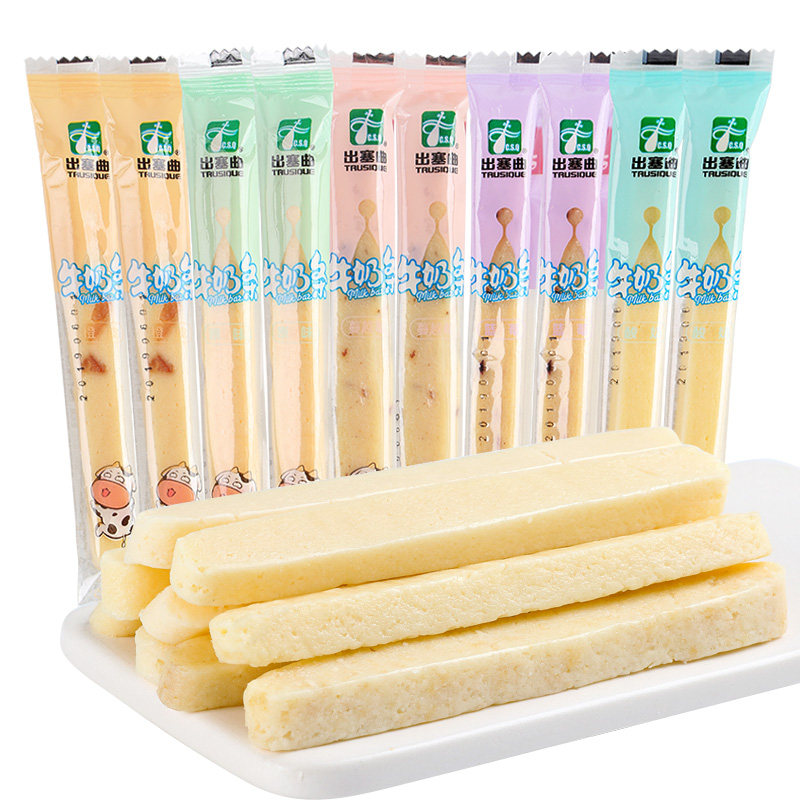 出塞曲牛奶条1000g奶片内蒙古蓝莓 念念馆食品奶酪