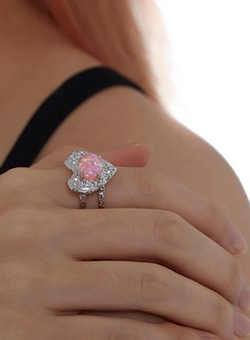 YVMIN尤目S925银欧泊爱心戒指