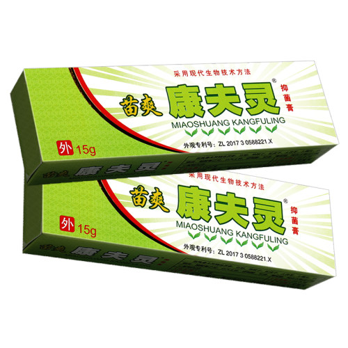 苗爽康夫灵软膏康肤宁苗草王草本外用皮肤抑菌乳膏官方正品GZ - 图0