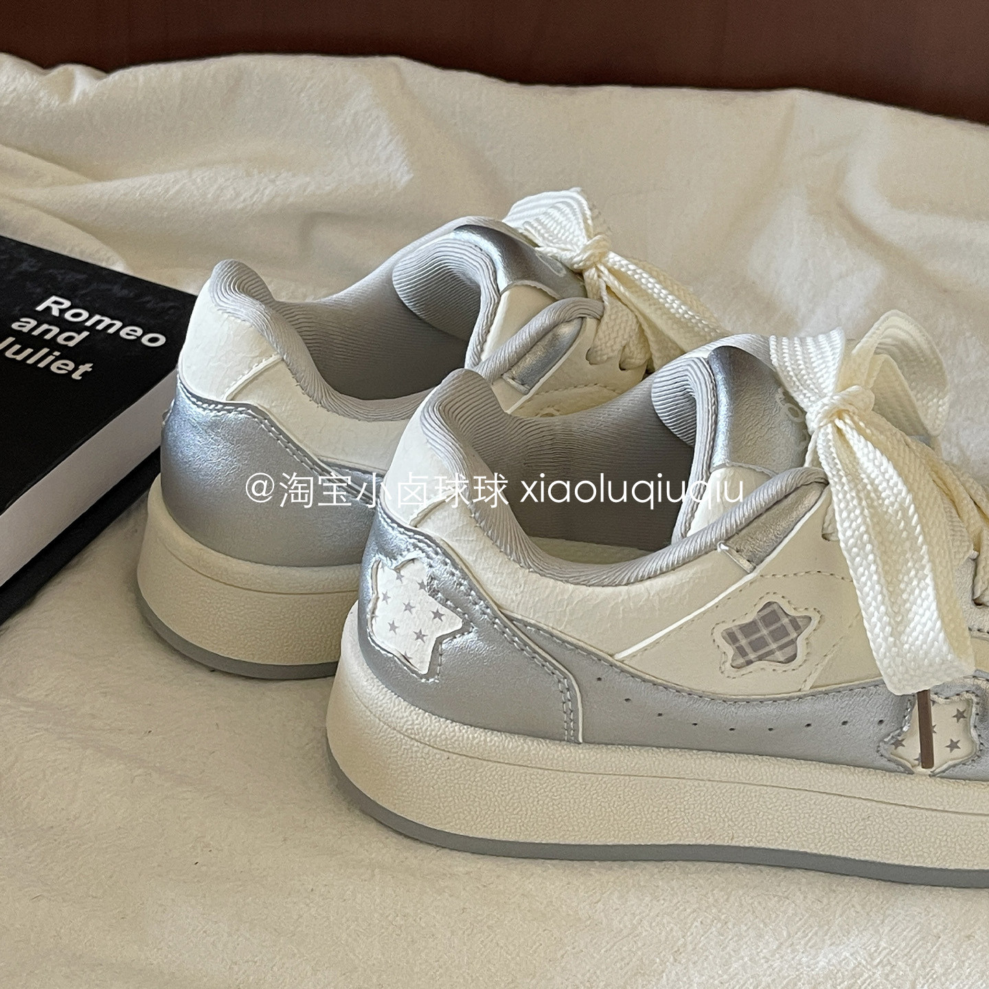小卤球球 2026春季新款厚底小白鞋子百搭学生星星板鞋休闲面包鞋,淘宝优惠券,粉丝福利购,淘宝优惠卷