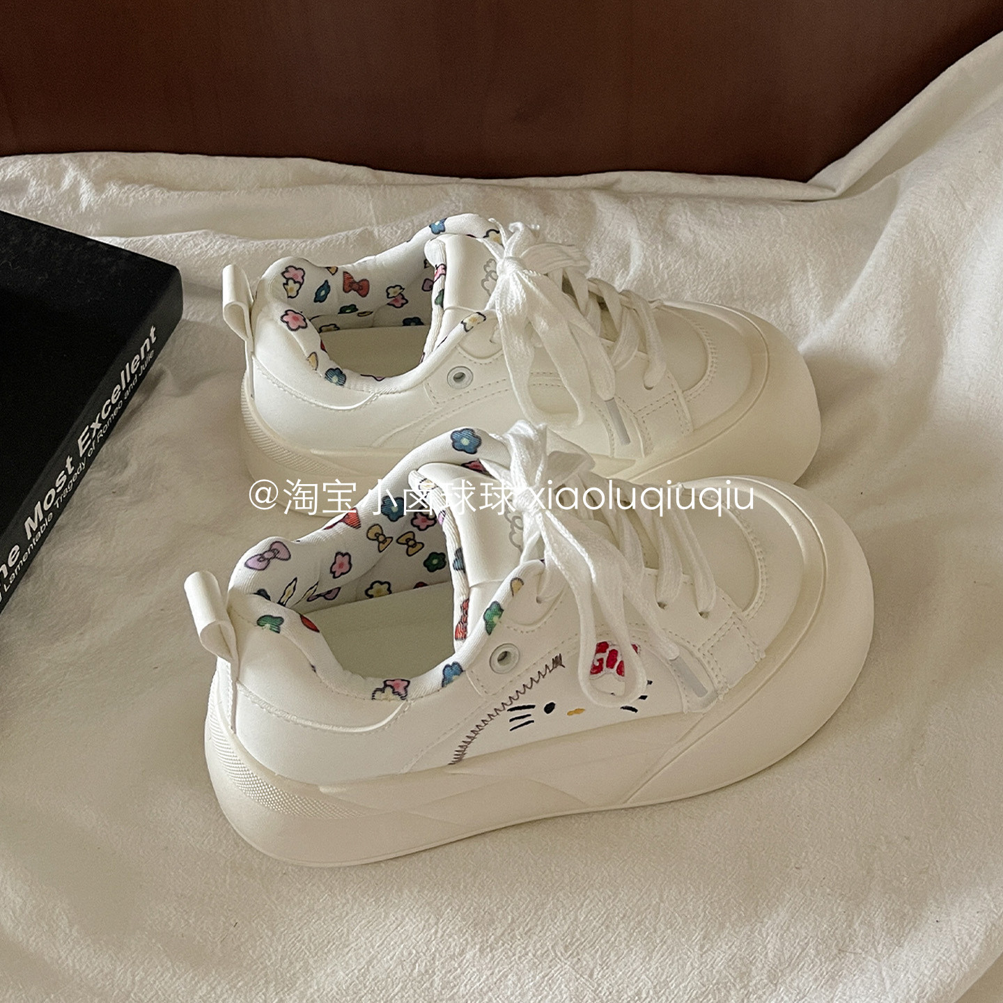 小卤球球 休闲面包鞋2026春季新款学生厚底小白鞋子女鞋百搭板鞋,淘宝优惠券,粉丝福利购,淘宝优惠卷