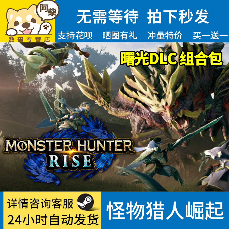 steam正版pc游戏 怪物猎人崛起曙光dlc组合包 cdk国区激活码MONSTER HUNTER RISE怪猎崛起破晓 - 图1