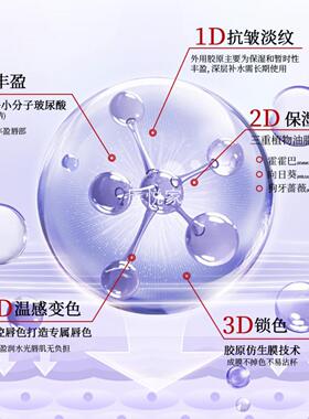韩姬莲润唇膏温感变色口红防干裂