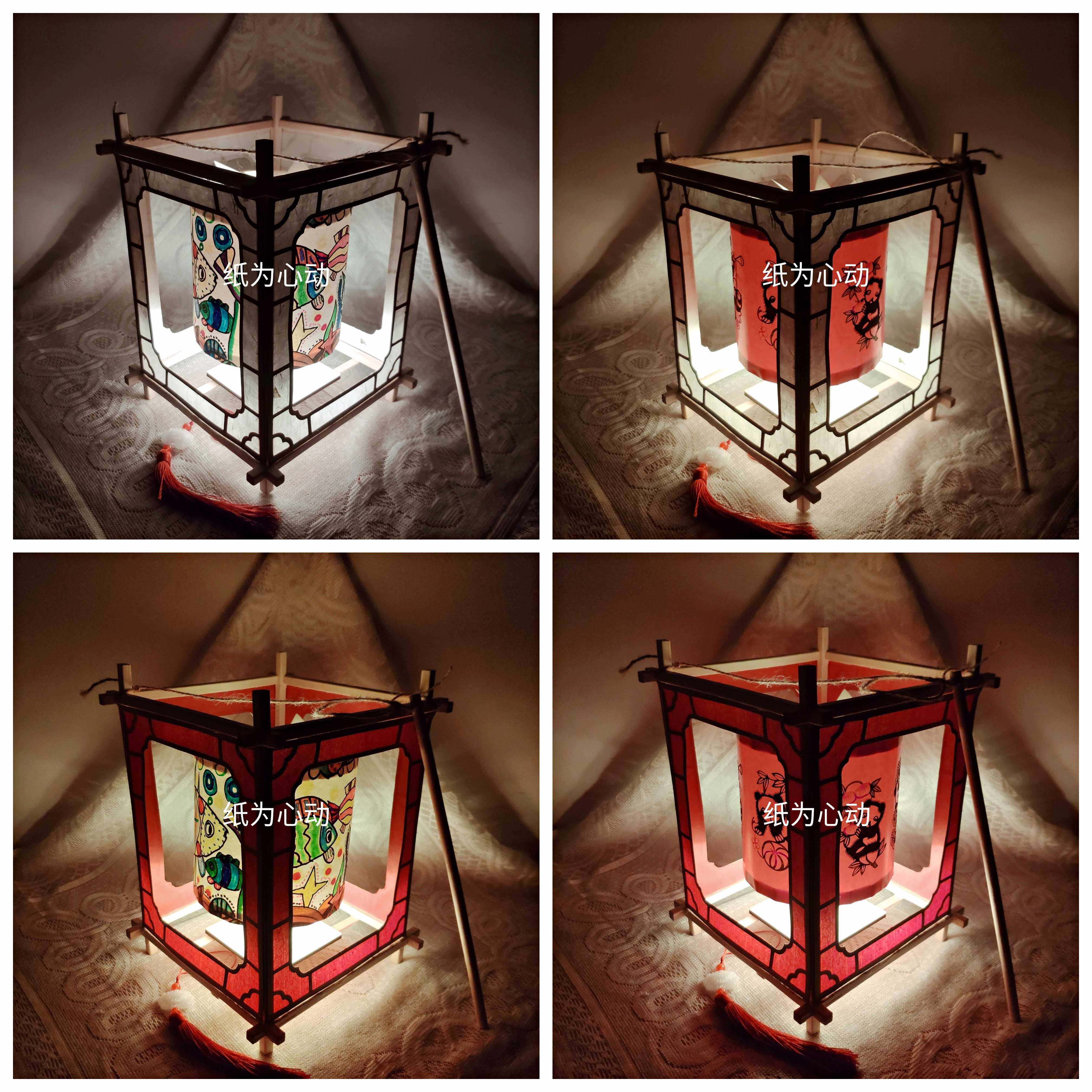 走马灯手工热能旋转灯笼跑马灯涂鸦剪纸亲子diy材料包科学小制作