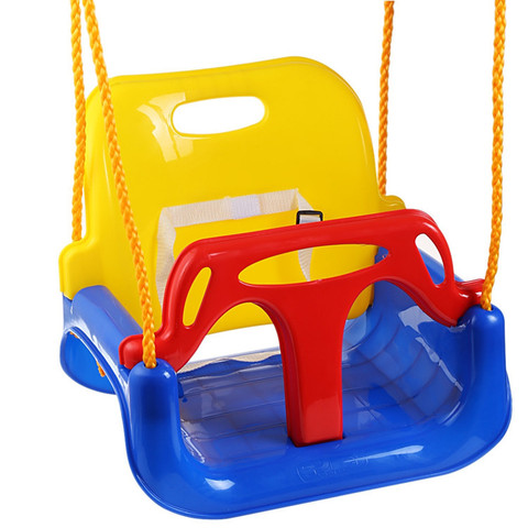 儿童秋千室内单杠摇篮家用塑料吊椅宝宝室外玩具简易户外庭院挂钩 - 图1