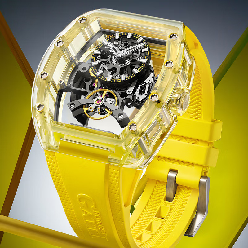 德国布加迪全自动男士机械表名正品牌男士手表镂空潮流十大送男友 - 图0