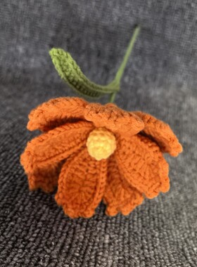 格桑花 diy手工毛线编织永生花格桑花可包花束插花瓶插福桶仿真花