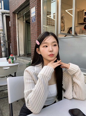 韩国辣妹边夹人气款 甜美饼干带钻肥皂夹ins网红YL椭圆发夹刘海夹