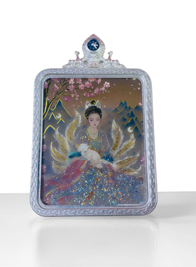 【正品唐卡】九尾狐吊坠项链梵仙山狐狸挂牌胡家供奉高档唐卡定制