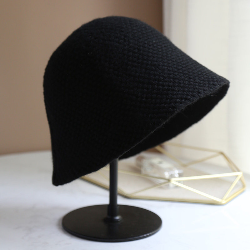 秋印 羊毛渔夫帽子女纯色圆顶盆帽秋冬保暖韩版针织帽逛街显脸小,淘宝优惠券,粉丝福利购,淘宝优惠卷