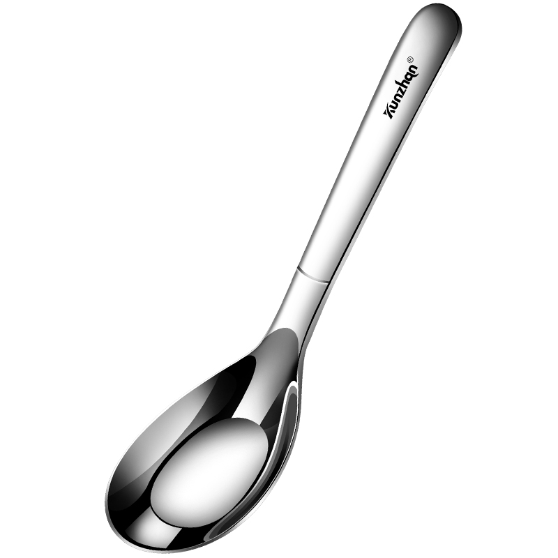 316不锈钢勺子儿童吃饭家用高档精致汤匙调羹加深平底汤勺成人勺