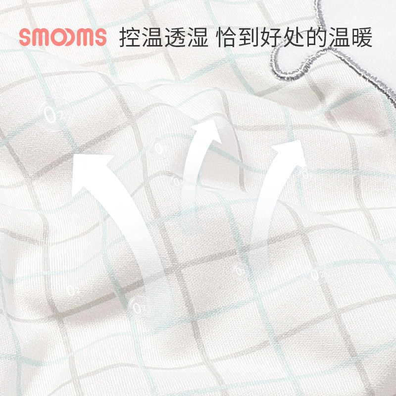 思萌包被秋冬纯棉新生儿两用厚款 smooms婴童抱被/抱毯