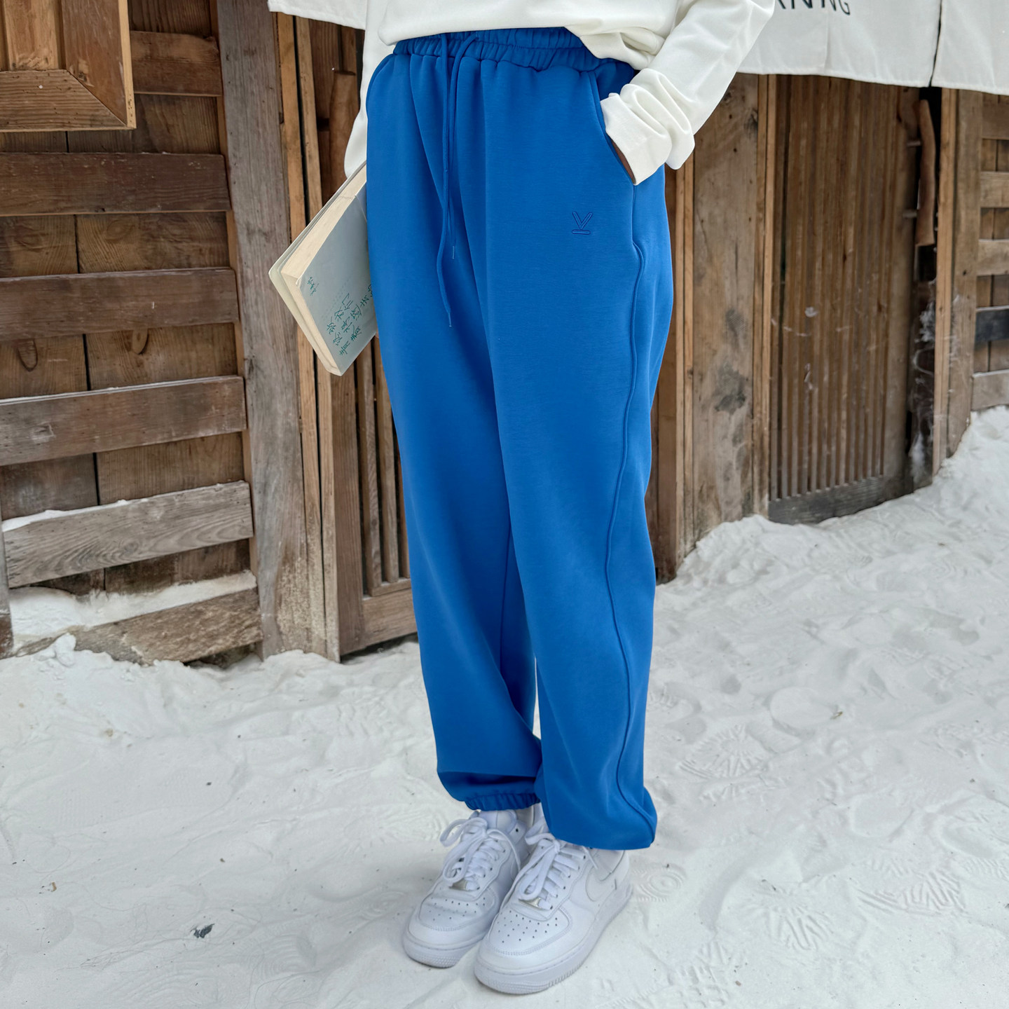 女大童加绒运动卫裤冬季束脚青少年儿童宽松男童韩版休闲长裤蓝色,淘宝优惠券,粉丝福利购,淘宝优惠卷