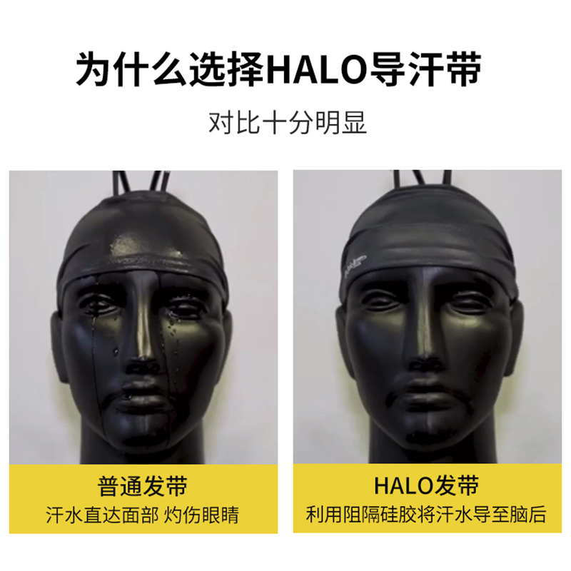 HALO导汗带马拉松运动发带男士止汗头巾女款跑步骑行防汗吸汗头带 - 图1