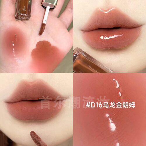 新色升级！Mistine蜜丝婷双头唇釉D15苹果红D16/D02水光精华口红 - 图1