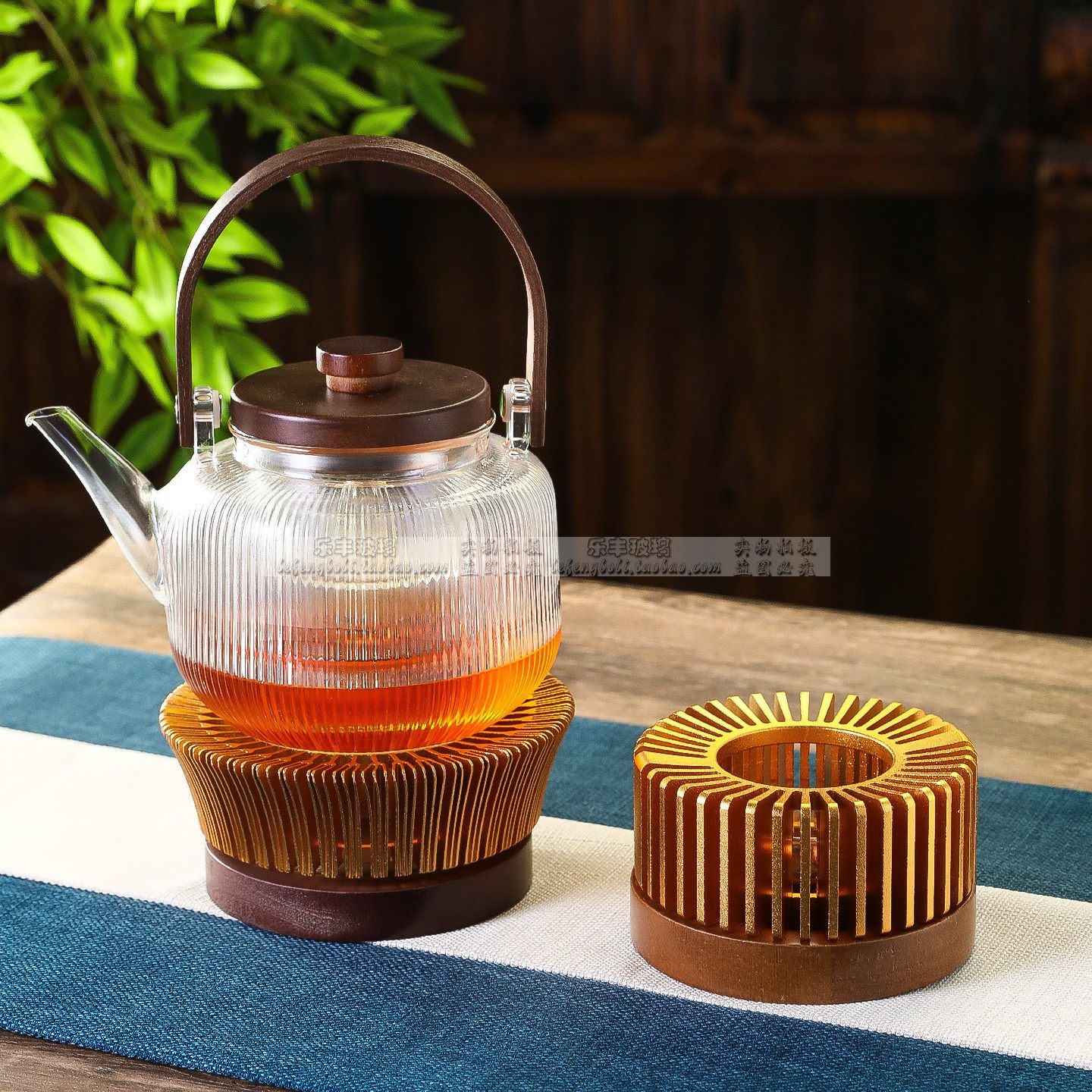 高档中式暖茶炉茶壶底座花茶煮茶器蜡烛加热金属温茶器保温提梁壶,淘宝优惠券,粉丝福利购,淘宝优惠卷