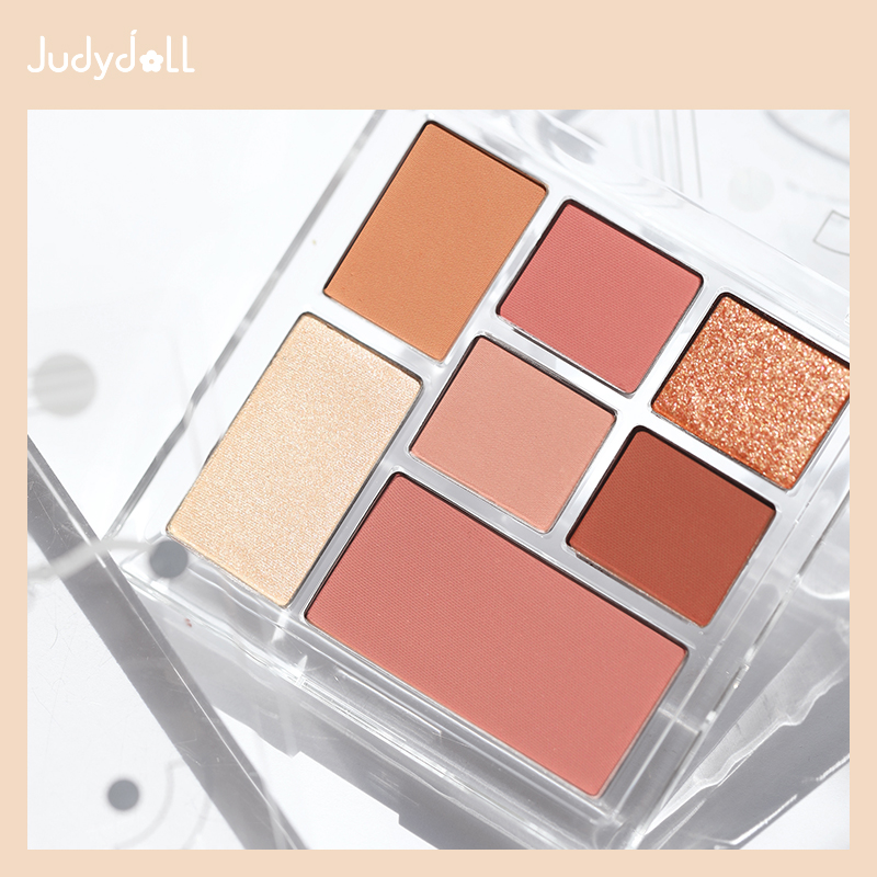 judydoll橘朵旗舰店Judydoll橘朵七巧板玩趣眼影腮红高光修容新手多功能彩妆盘0