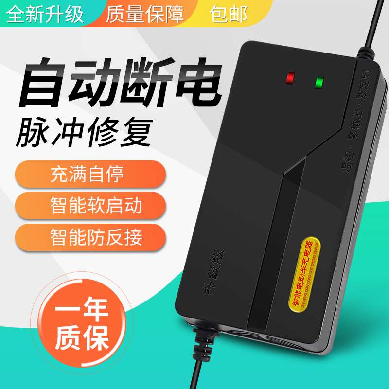 正品速派奇电动车电瓶充电器48V12AH20AH 60V12AH20AH速派奇适用 - 图0