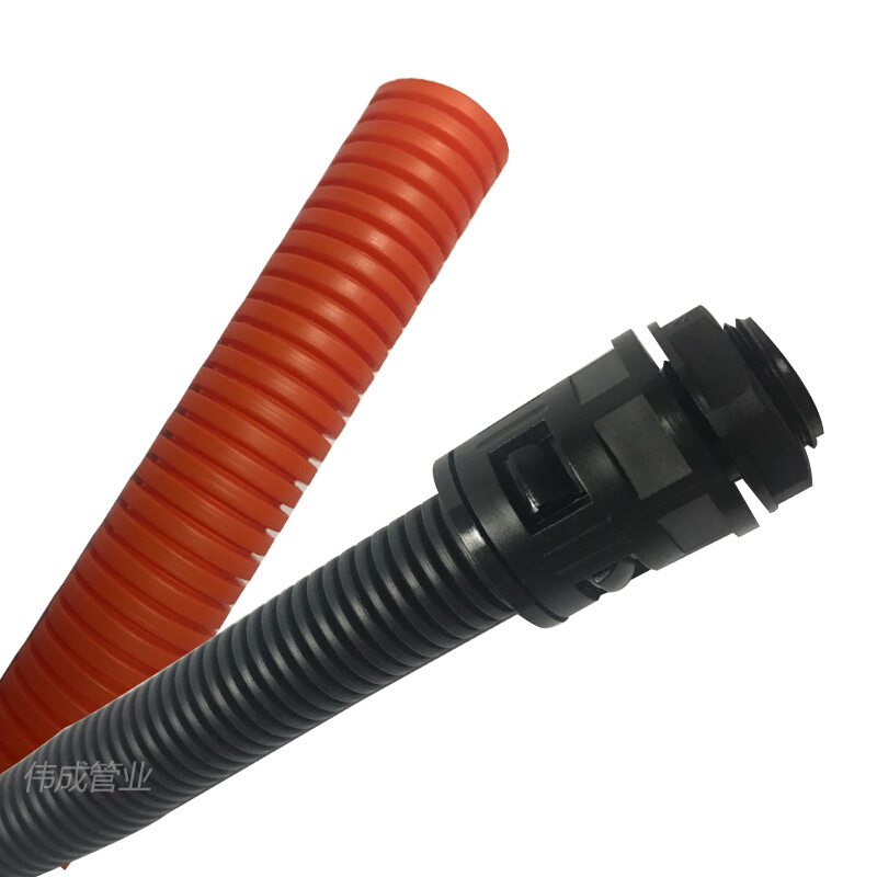 塑料波纹管红橙黄绿黑蓝白灰PE穿线软管PP阻燃电线保护管颜色定制 - 图3