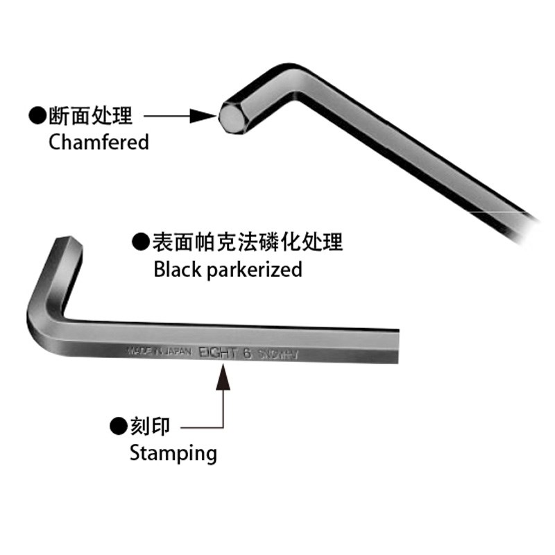 日本百利EIGHT英制内六角扳手001-1/3/5/9/16/64 7/32 1/2/4/8-图0