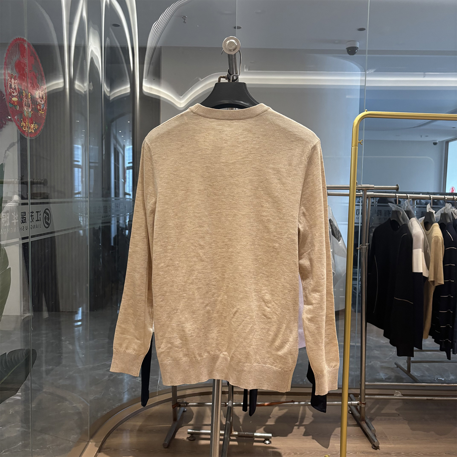 【雅家】柔软亲肤!提花条纹!秋季薄款休闲简约针织衫男打底毛衣 - 图2