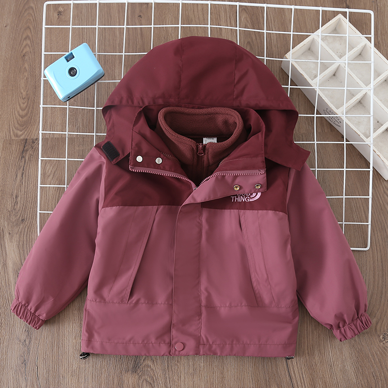 男童工装外套春秋款2025新款儿童冲锋衣三合一可拆卸宝宝洋气秋装 - 图2