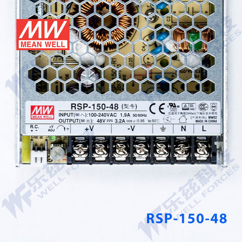 明纬48V电源150W RSP-150-48 3.2A直流DC开关稳压PFC恒流限流台湾 - 图0