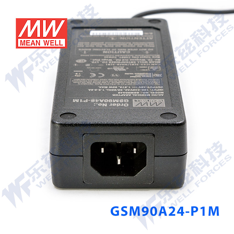 GSM90A24-P1M台湾明纬90W24V电源适配器直流稳压3.75A三插医疗级 - 图2