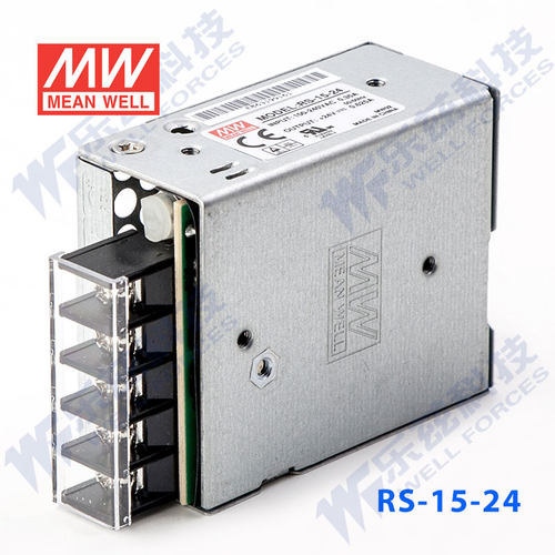明纬 RS-15-24 开关电源220V转24V直流0.625A 台湾品牌 质保三年 - 图3