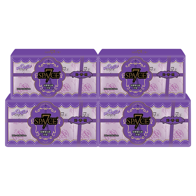 贝安家居专营店七度空间女生卫生护垫包邮女超薄透气卫抑菌生巾纯棉棉感品牌正品3