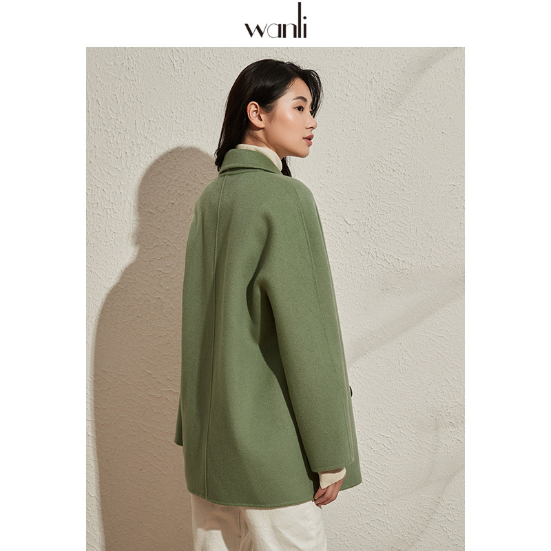 万丽(服饰)秋冬款2020双面呢女外套 万丽服饰毛呢外套