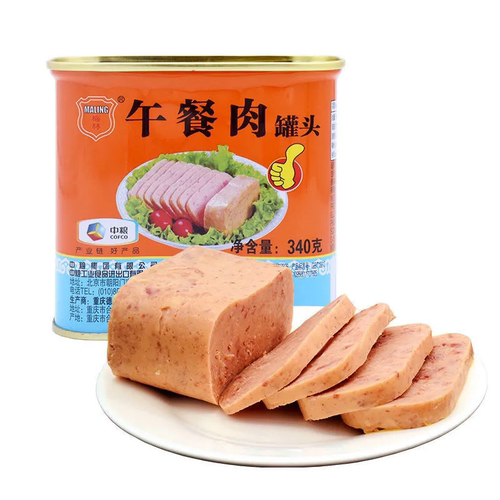 梅林出口版午餐肉罐头340g170g罐猪肉火腿熟食火锅麻辣烫商用包邮 - 图3