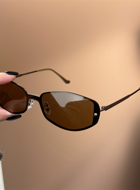 超轻百搭复古偏光高品质复古时尚猫眼墨镜高颜值高级感太阳眼镜女