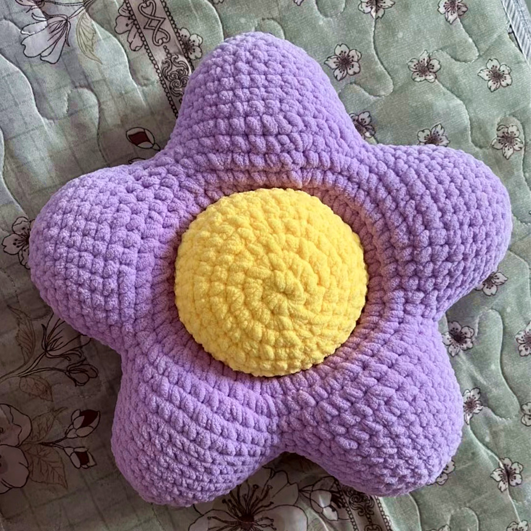 冰条线绿色花朵抱枕diy材料包手工钩针编织自制新手易学送闺蜜女 - 图3