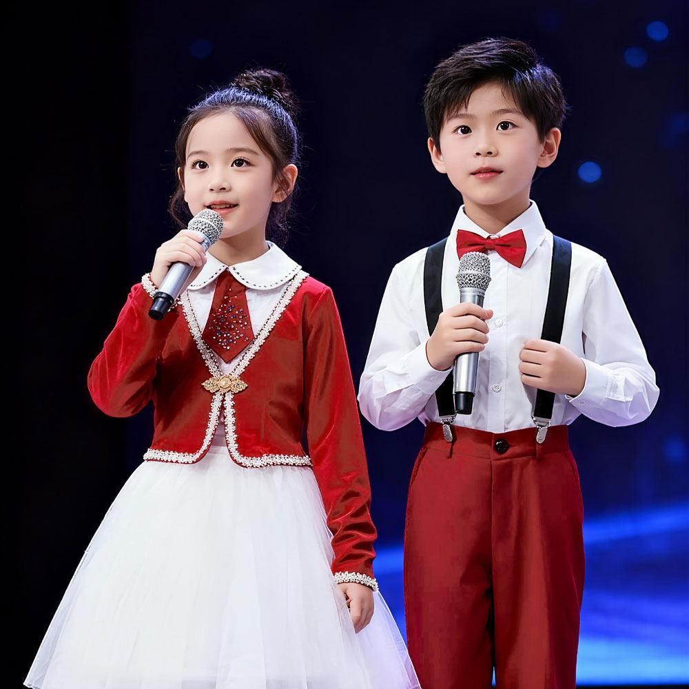 元旦儿童合唱演出服男女童马甲礼服中小学生诗朗诵比赛主持人服装,淘宝优惠券,粉丝福利购,淘宝优惠卷