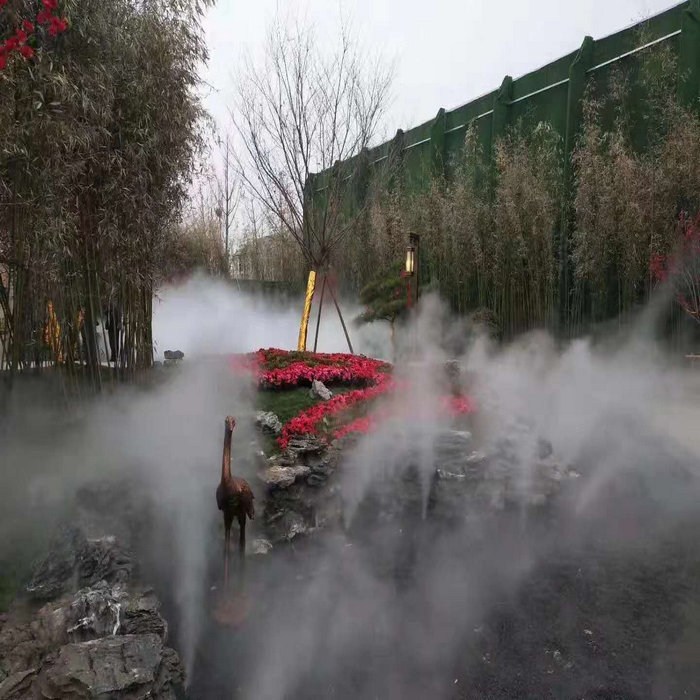 工地围墙喷淋机主机厂房车间雾化加湿降温喷雾森景观水雾降尘系统 - 图1