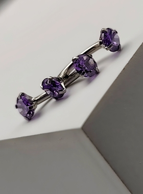 超闪锆石眉钉内螺纹16G1.0牙口