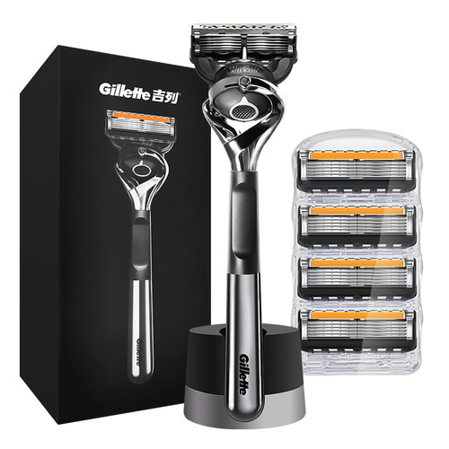 吉列锋隐致顺剃须刀男士手动刮胡刀锋速5刀片吉列胡须刀引力盒 - 图3