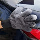 Thickened double-sided five-finger plush car wash gloves plush bear paw wipe car foam brush car cleaning without damaging the car paint surface