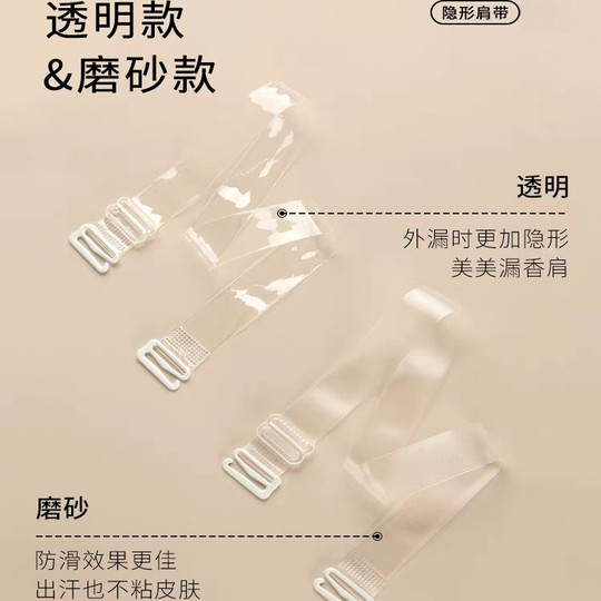 Transparent shoulder strap invisible and non-mark bra strap one-length suspender underwear bra strap for exposed thin shoulder strap for women