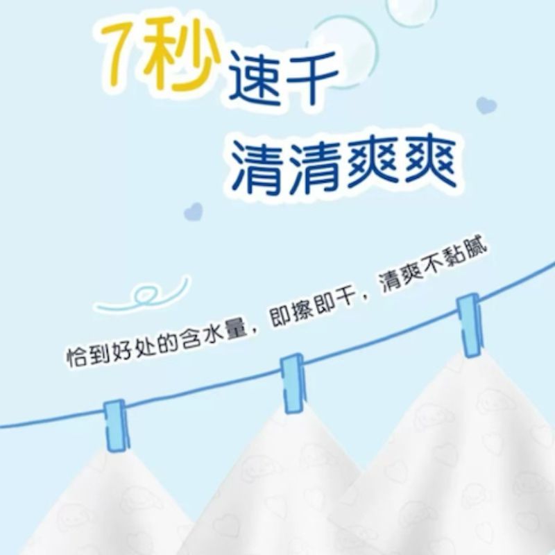 MINISO名创优品三丽鸥玉桂狗纯水柔肤湿巾80片温和清洁抽取式带盖 - 图2