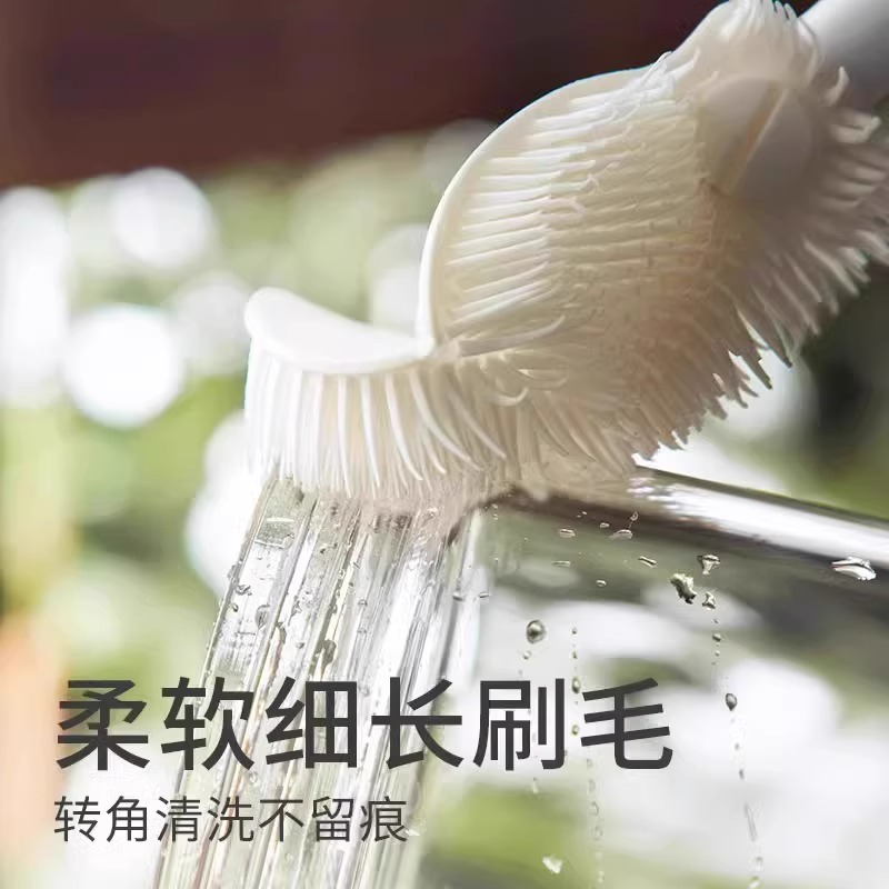 可拆卸长柄洗杯刷清洁小刷子厨房水杯破壁机清洗缝隙刷玻璃杯家用-图1