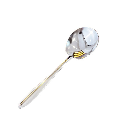 加厚不锈钢勺子水果勺西瓜勺长柄大号公用勺家用吃饭勺餐厅分餐勺 - 图3