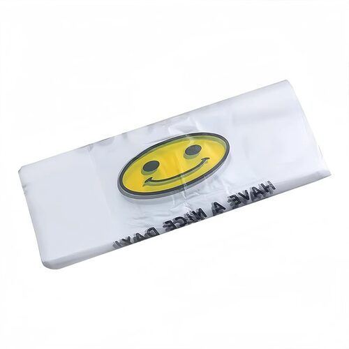 笑脸加厚透明塑料袋外卖垃圾袋商用打包袋购物袋方便手提袋子食品 - 图3
