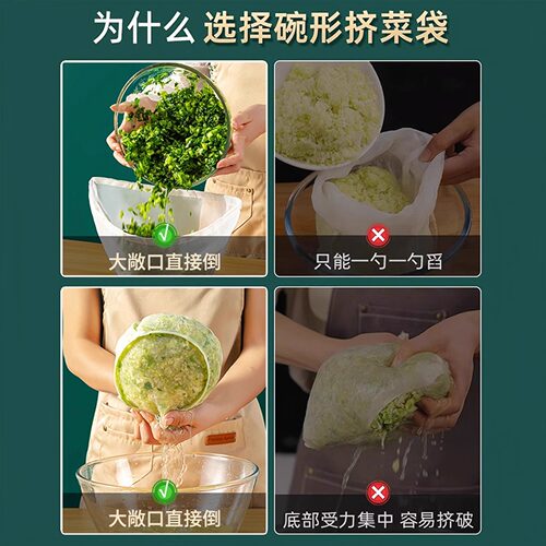 饺子馅挤水器菜馅挤馅袋家用挤菜沥水袋豆浆过滤袋脱水器压菜神器 - 图2