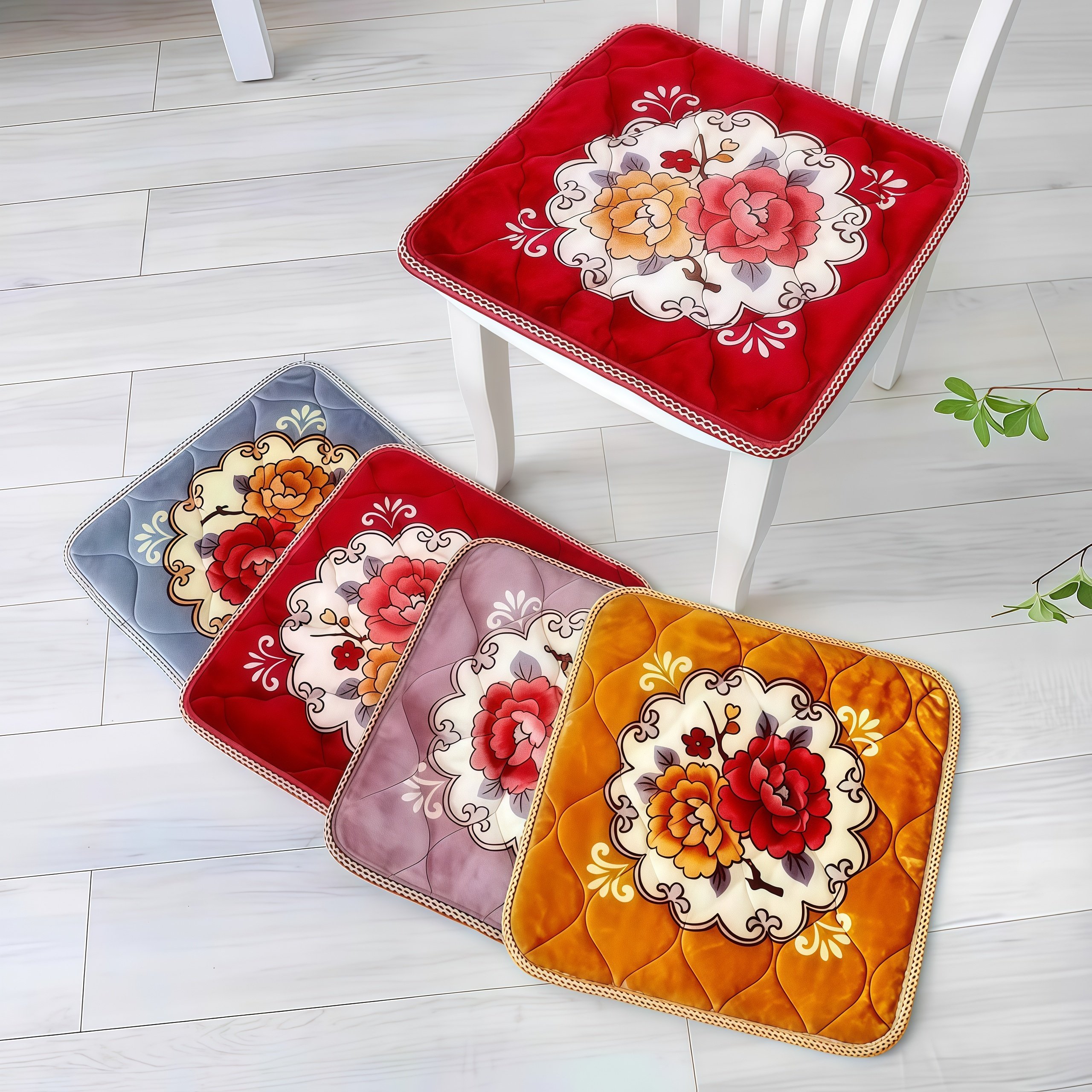 防滑毛绒加厚冬季坐垫办公室椅子坐垫四季通用餐厅沙发垫屁股坐垫