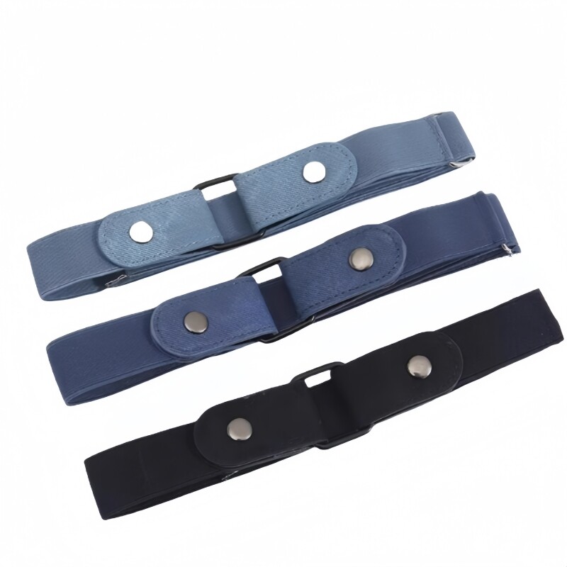 懒人腰带扣牛仔隐形裤腰带裤腰收紧神器百搭弹力松紧收腰懒人皮带